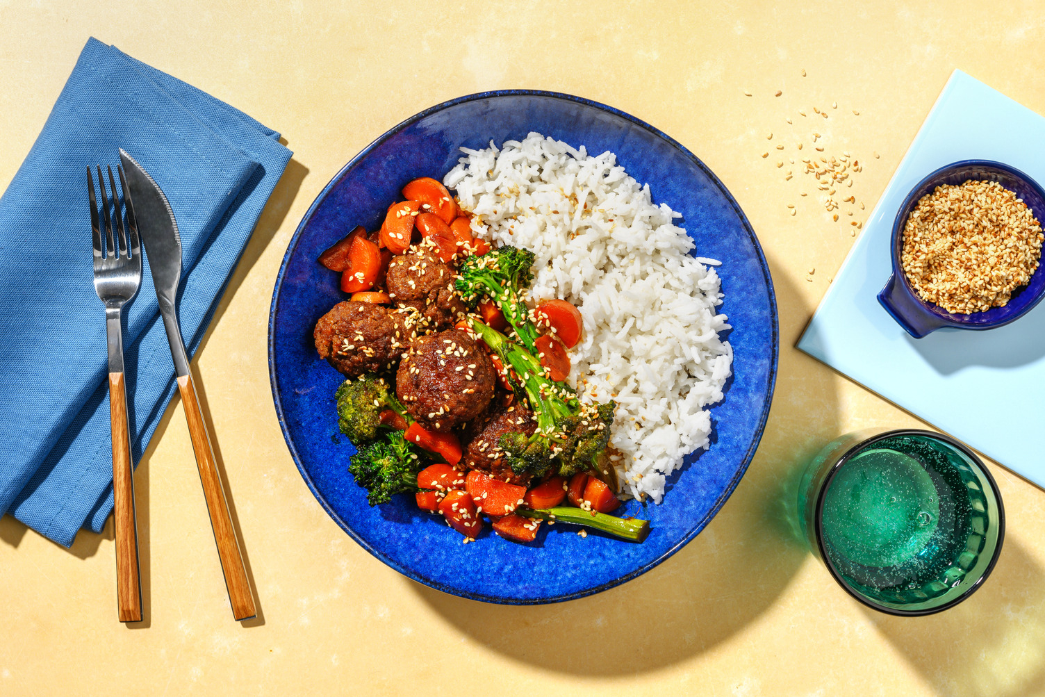 Teriyaki and Sesame Beef Meatballs