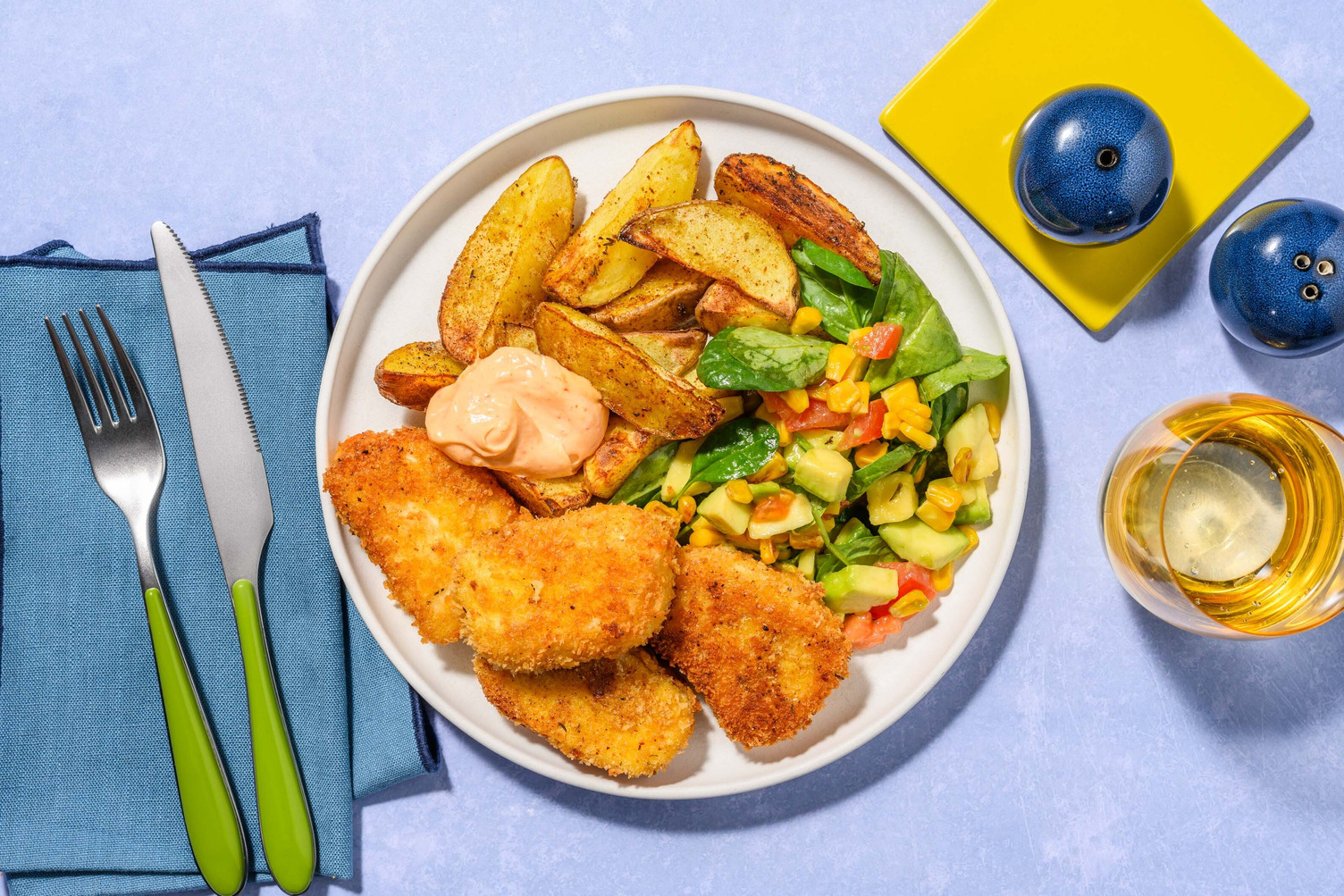 Cajunpanerad halloumi 