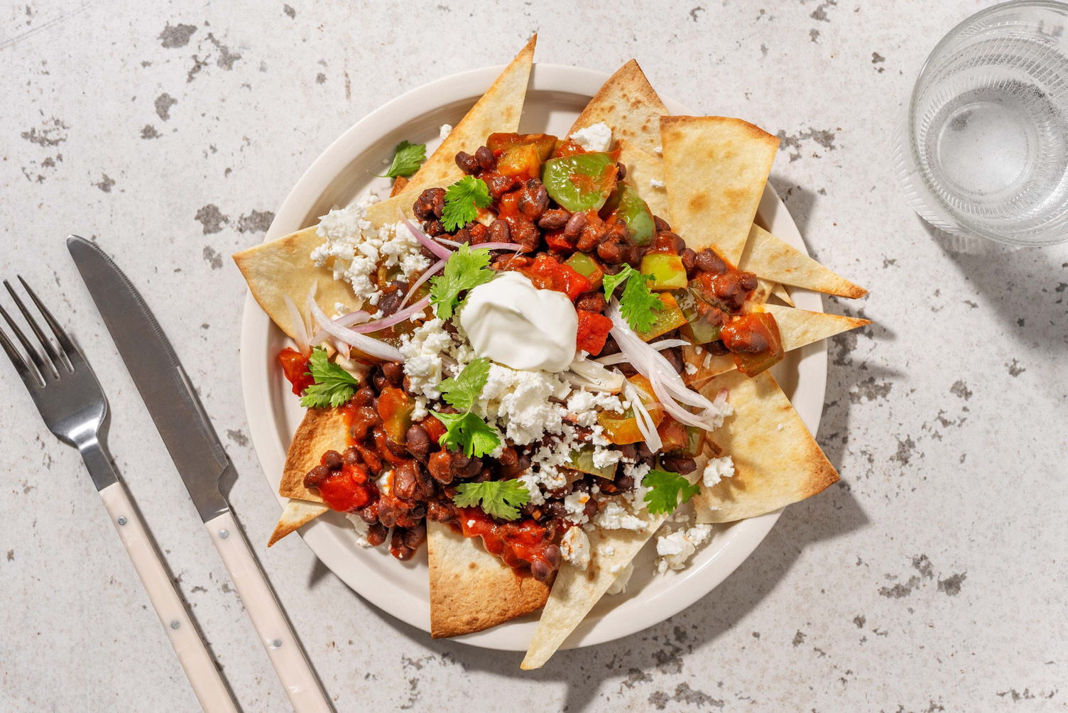 Bønnefyldte sprøde tortillas