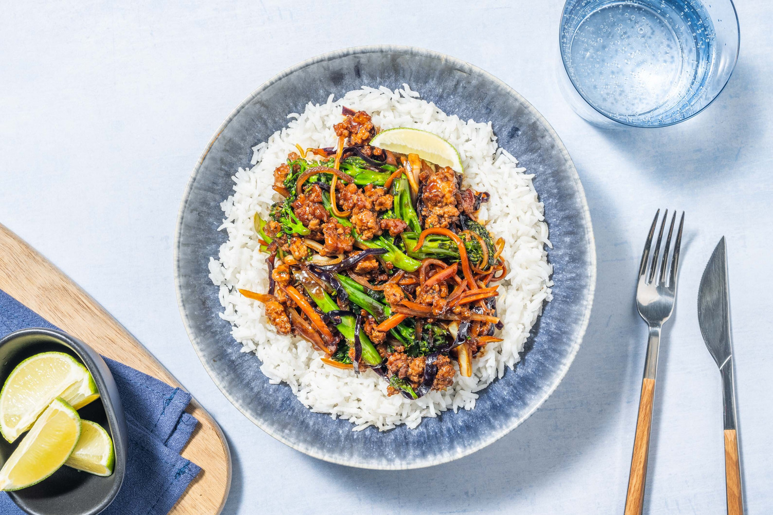 Sticky Honey Pork Rice Bowl