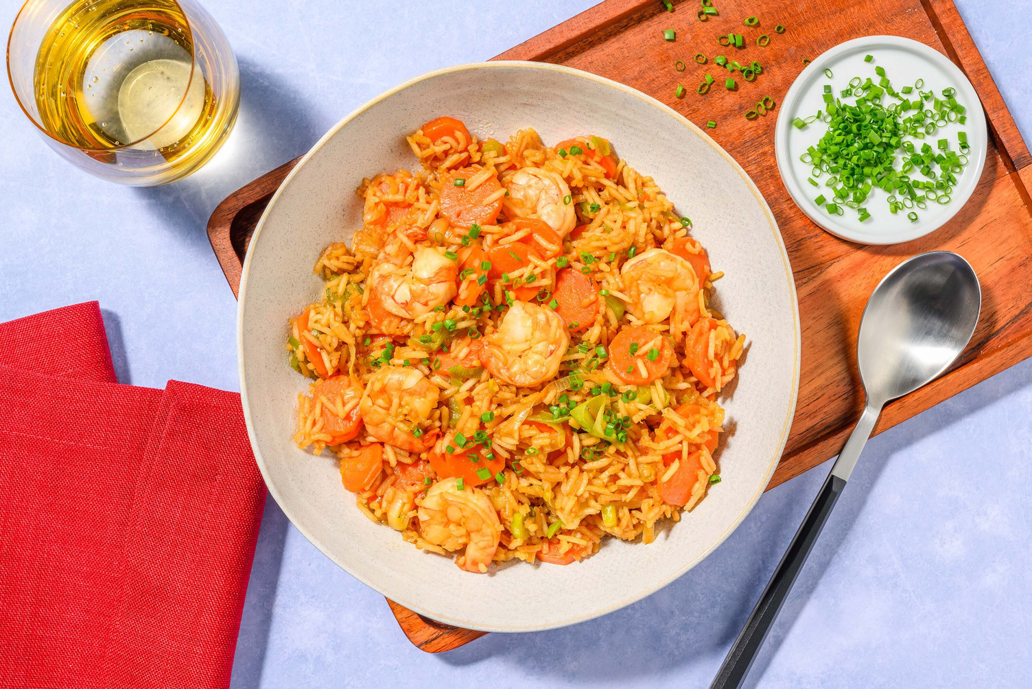 Nasi goreng - riso e mazzancolle all'indonesiana