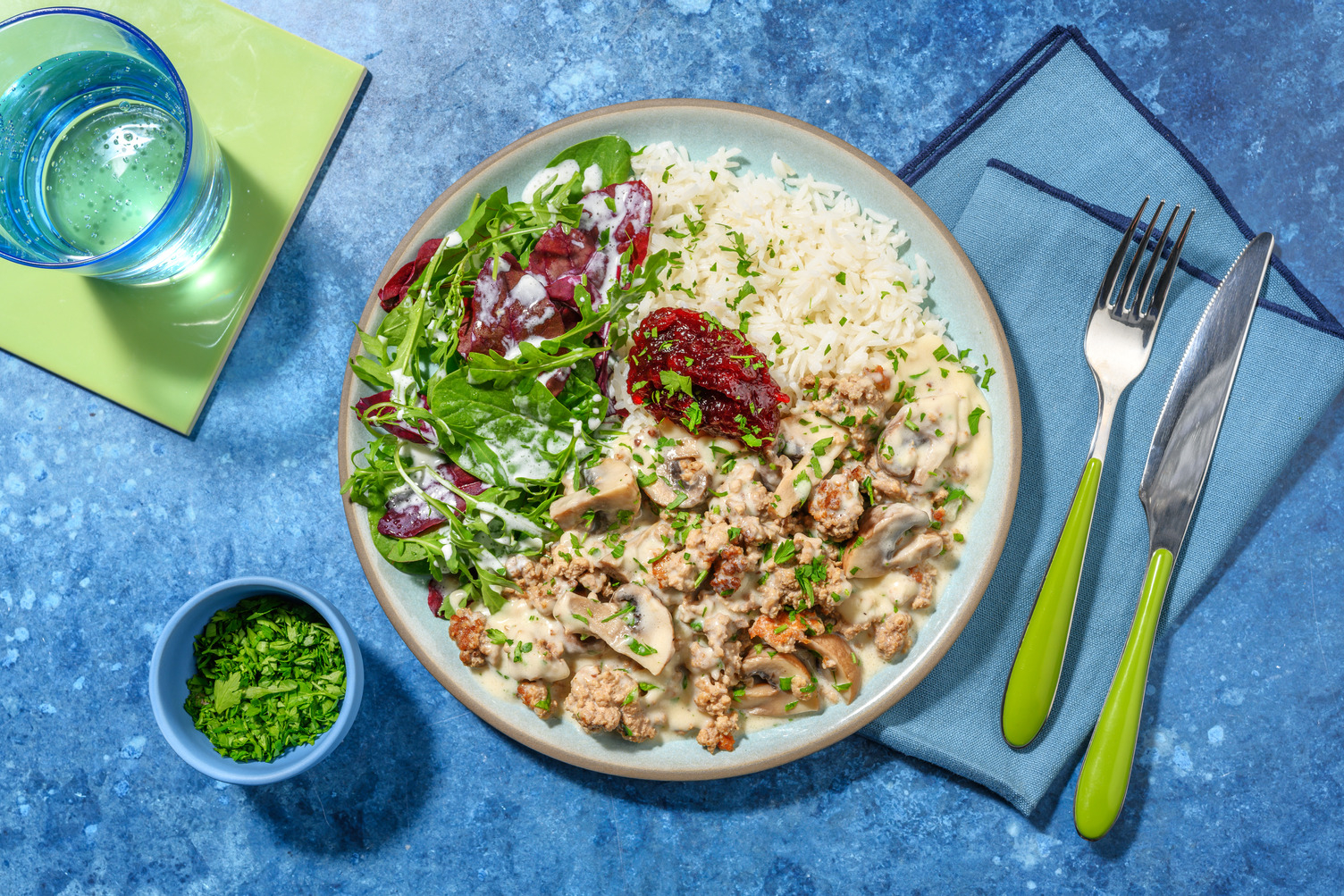 Stroganoff: Cremige Pilzsoße mit doppelt Hack