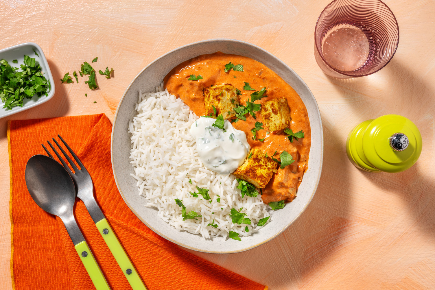 Tofu al estilo tikka masala