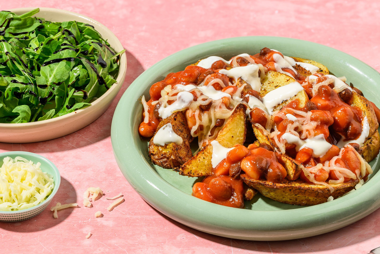 Cheesy Chipotle Chorizo and Bean Chilli Loaded Wedges