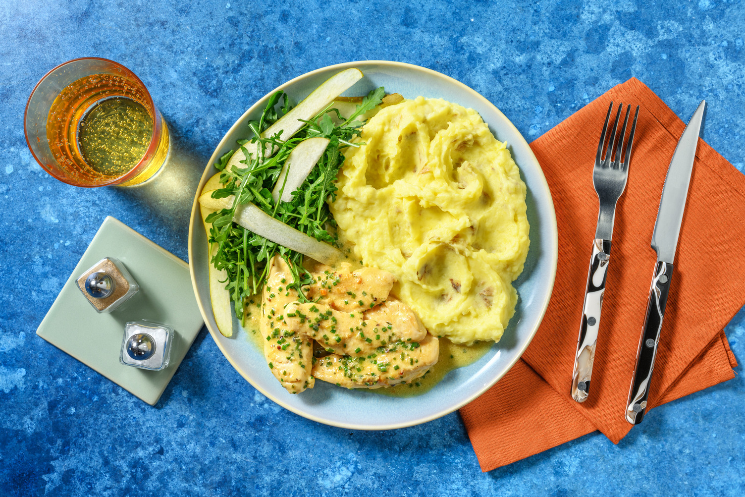 Rask kylling i kremete gressløksaus