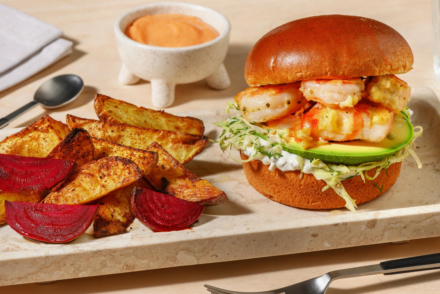 Panert rekeburger og remulade