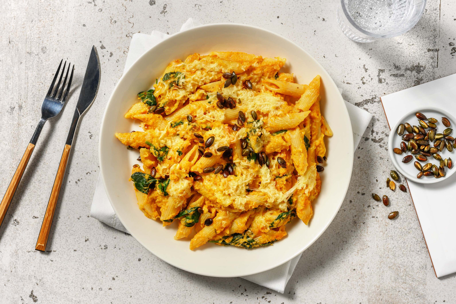Cheesy Pumpkin Pasta Bake