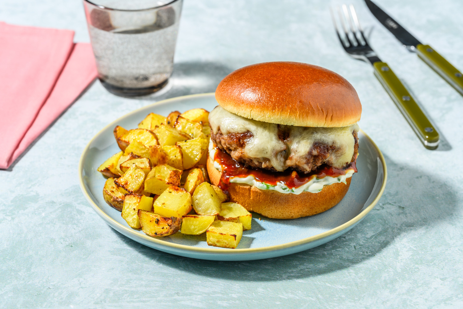 Cheeseburger and Tomato Relish