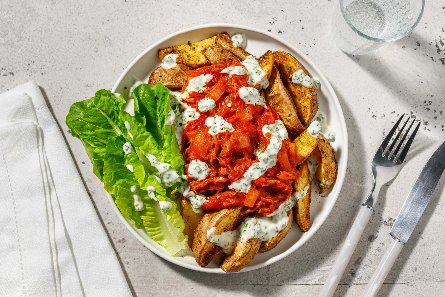 Pulled pork loaded potatoes