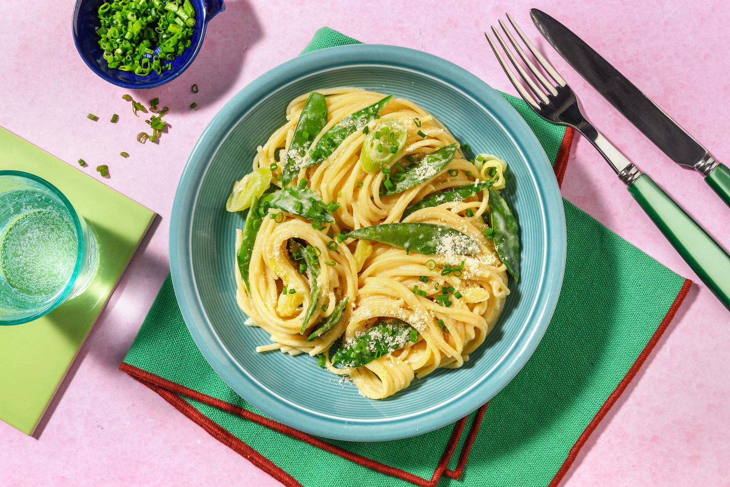 Grön pasta primavera