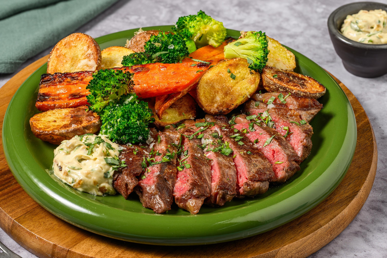 Vintervarm steak og estragondip