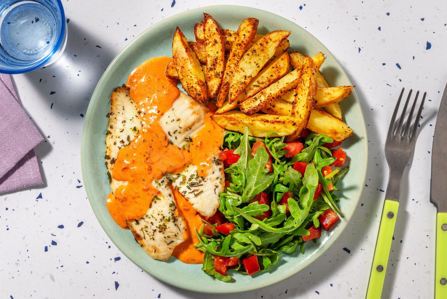 Sea Bass in Creamy Cajun Sauce