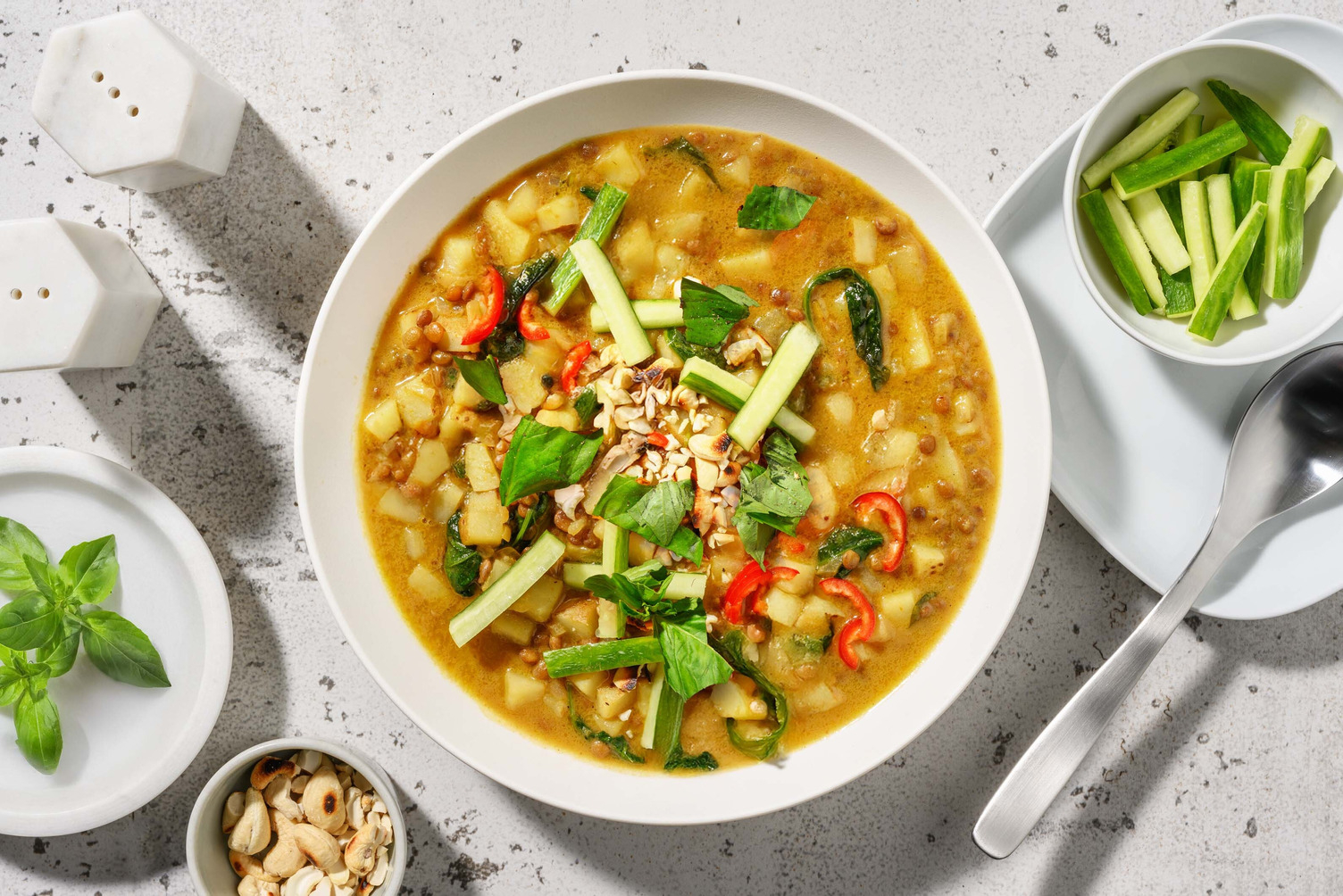 Aromatisk thailandsk linsegryderet