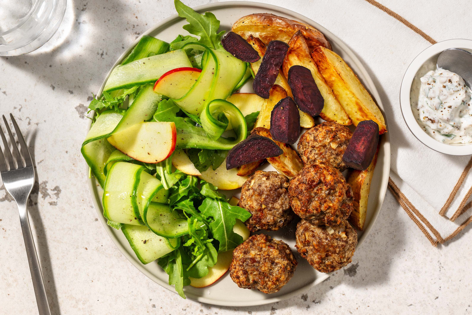 Kryddade köttbullar på nötfärs