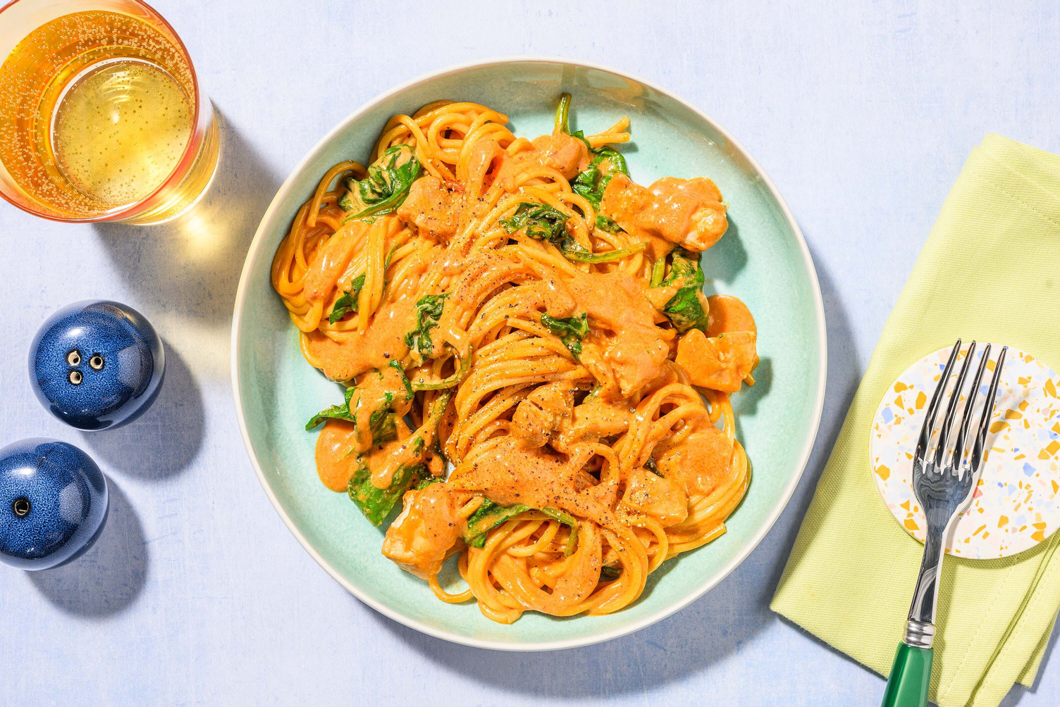 Easy Peasy Harissa Chicken Breast Spaghetti