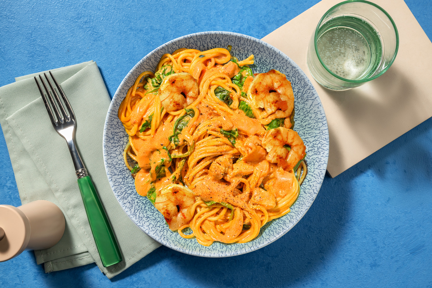 Easy Peasy Harissa Prawn Spaghetti