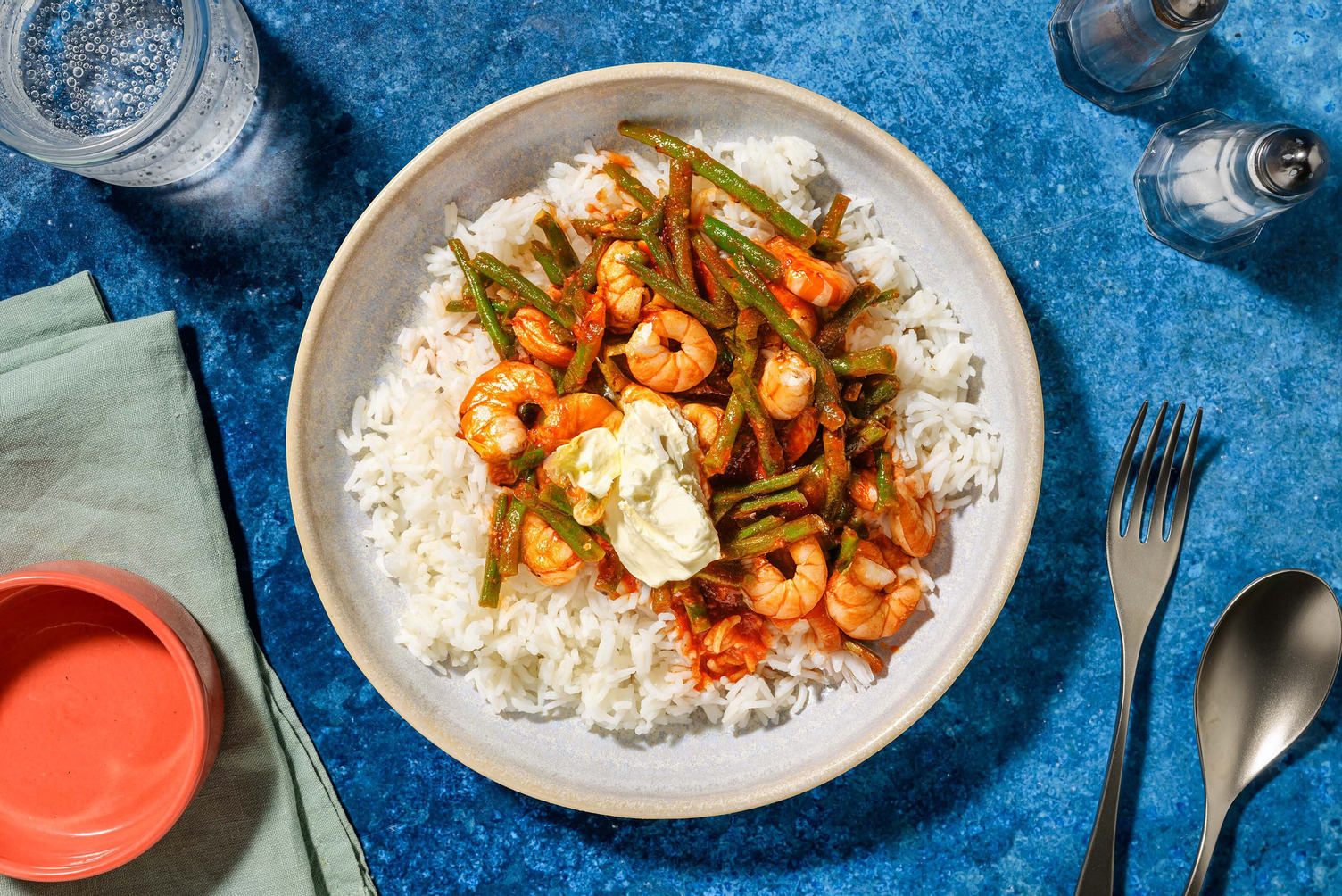 Speedy Smoky King Prawns and Rice