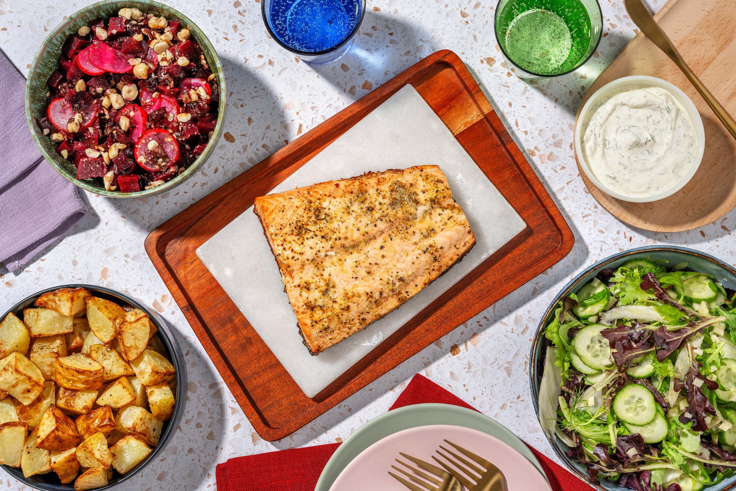 Citruspepparlax och dilldressing