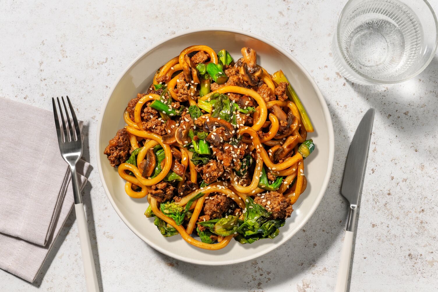 One Pan Gochujang Pork Udon