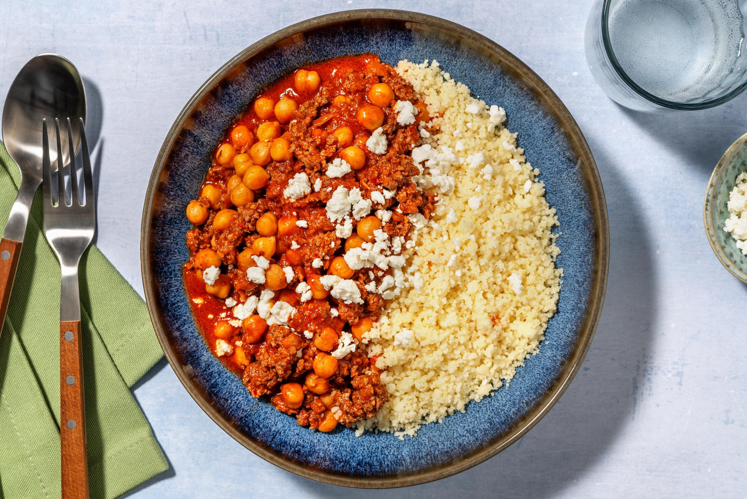 Speedy Harissa Beef and Chickpea Bowl
