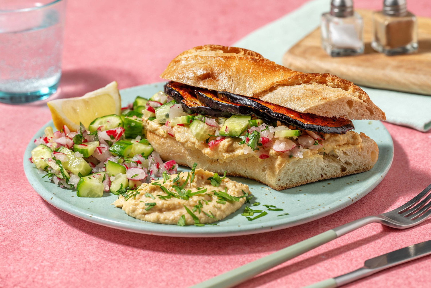 Vegan Sabich! Harissa-Auberginen-Sandwich