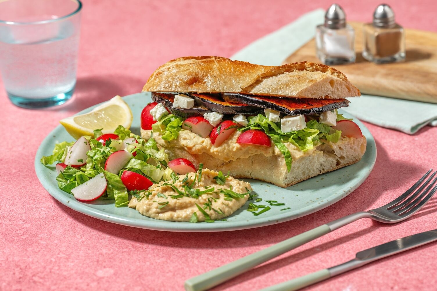 Sabich-Sandwich mit Bio-Feta 
