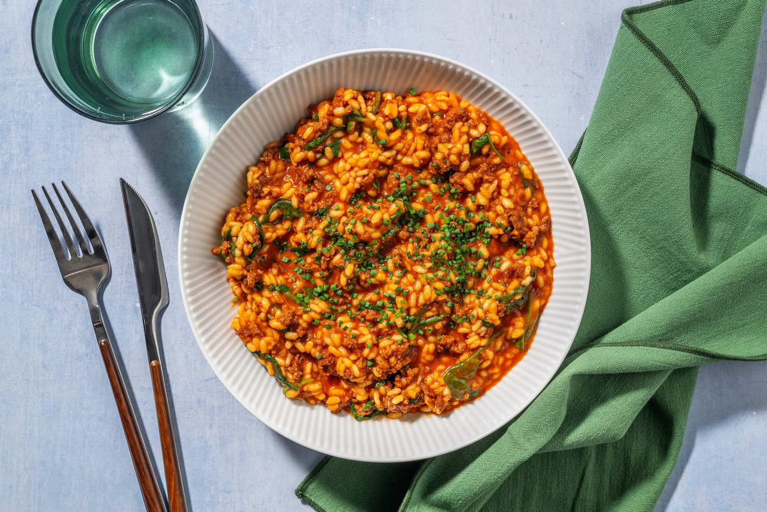 Oven-Baked Cheesy Gochujang Beef Risotto