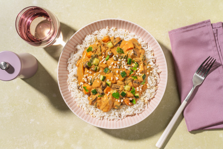 Mild Sambal Chicken-Eggplant & Courgette Curry