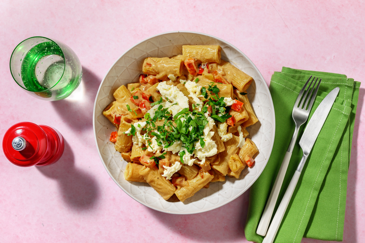 Rigatoni a la pepperonata