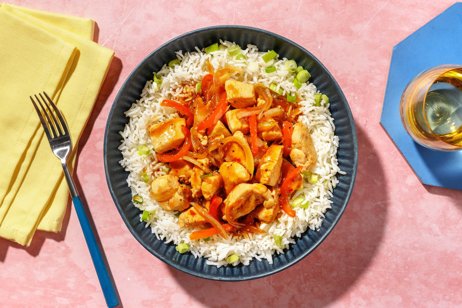 Sweet Chili Chicken Thighs and Peppers