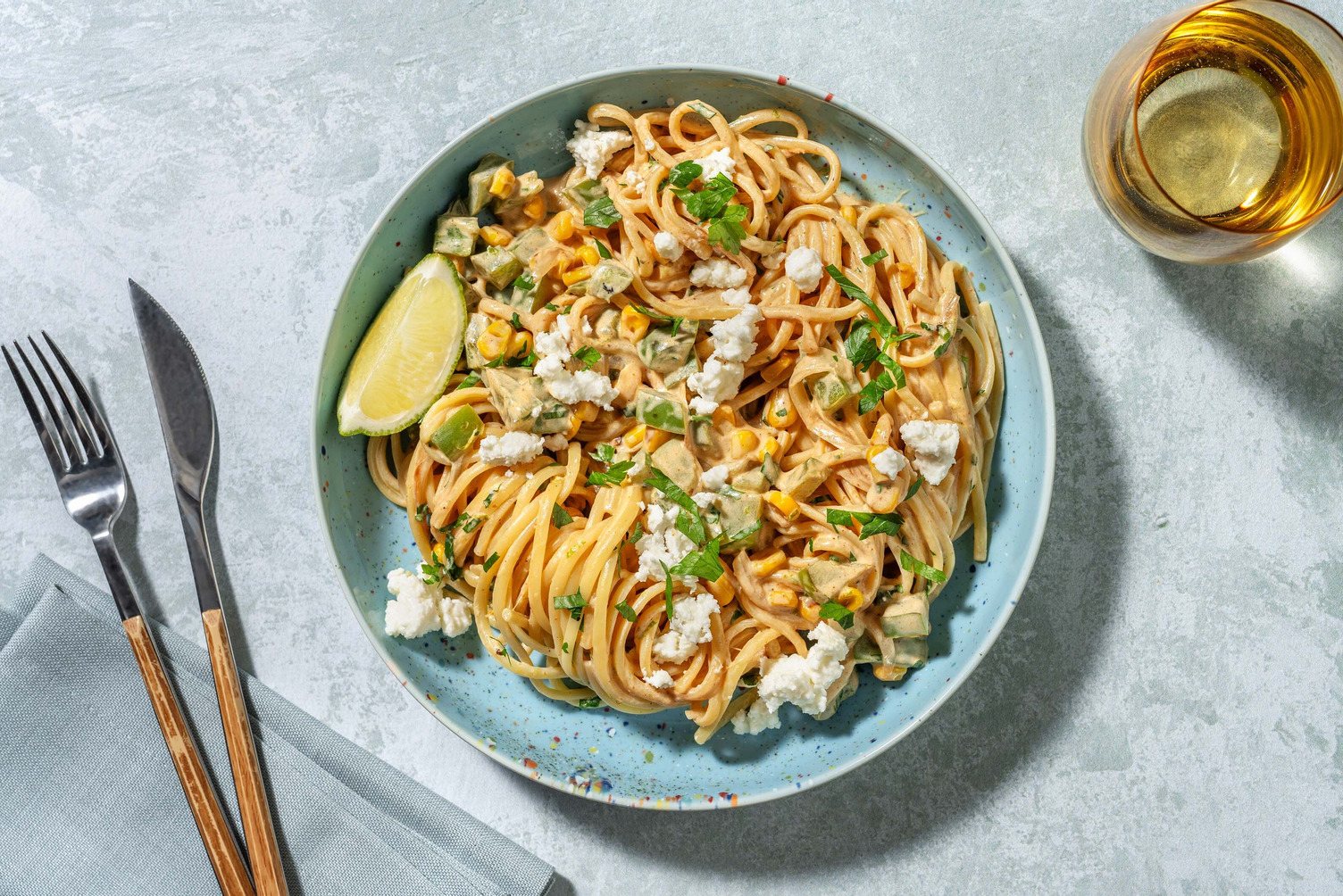 Mexican Corn-Inspired Chicken Pasta