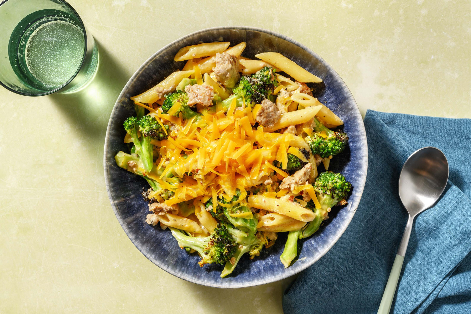 Creamy Cheddar and Broccoli Penne
