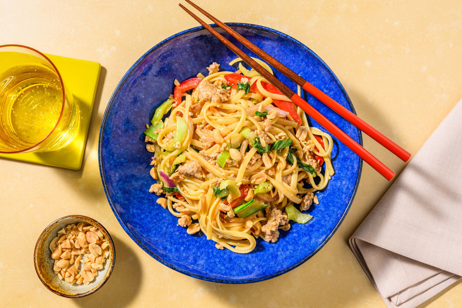 Silky Peanut-Ginger Turkey Noodle Bowls
