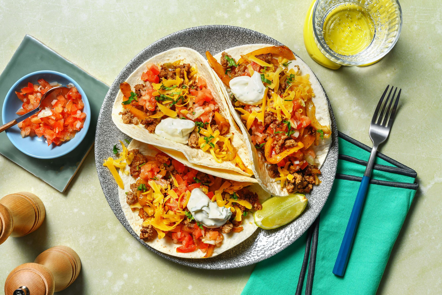 Chorizo and Sweet Pepper Tacos
