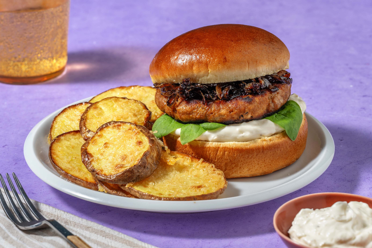 Turkey and Caramelized Onion Burgers