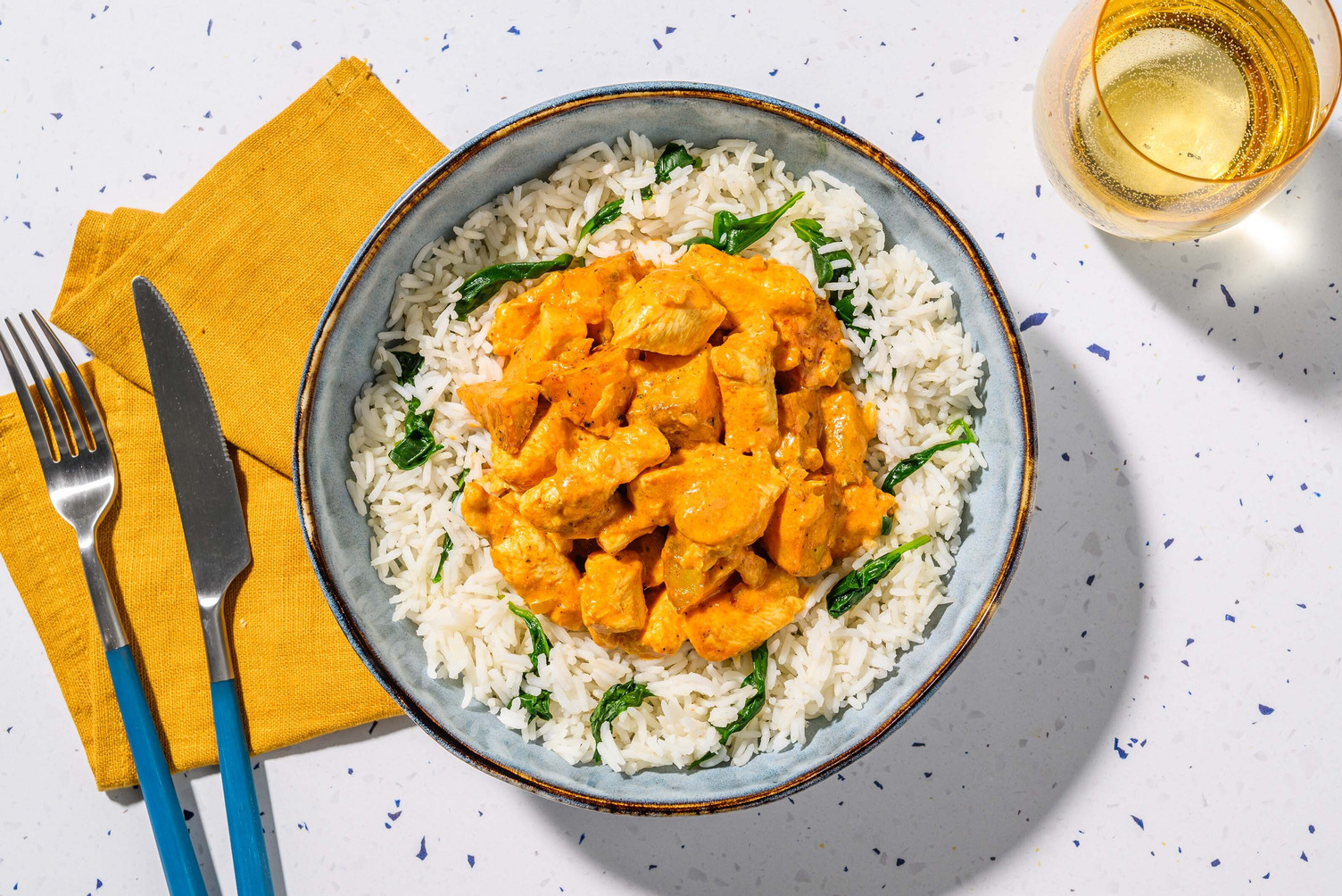 Cari de poulet et de pommes de terre