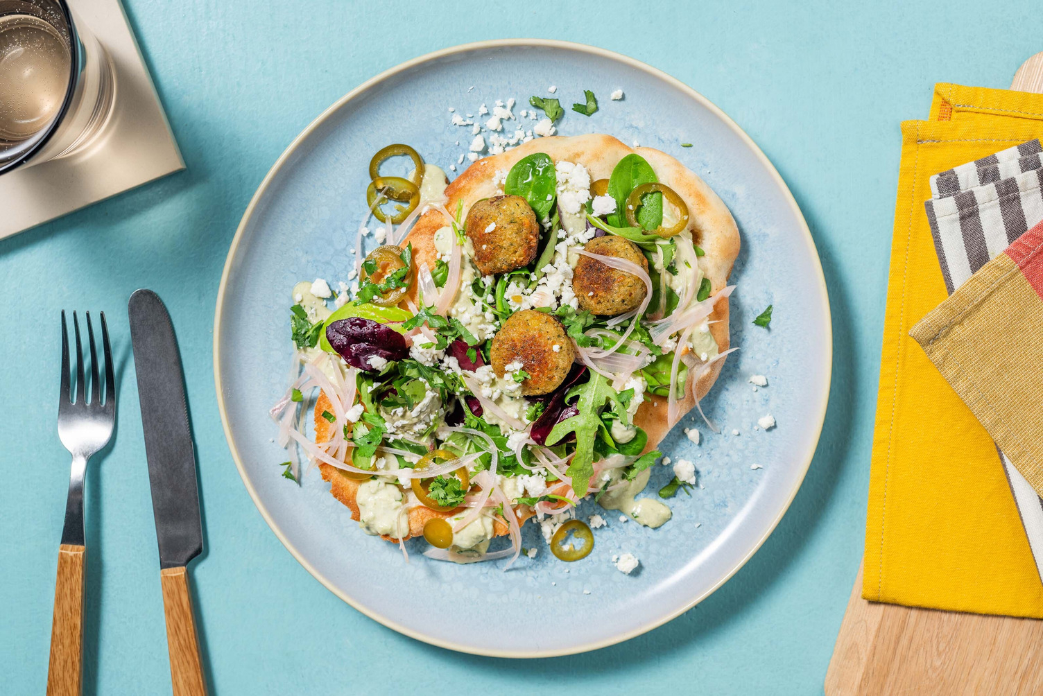 Spicy Falafel and Chicken Wraps