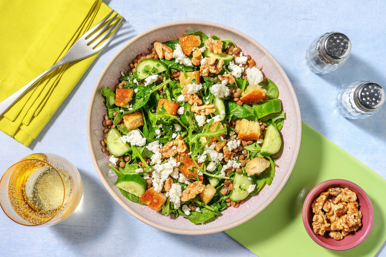 Lentil and Goat Cheese Salad