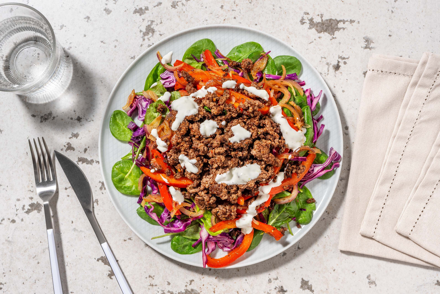 Carb Smart Fajita Beef Salad