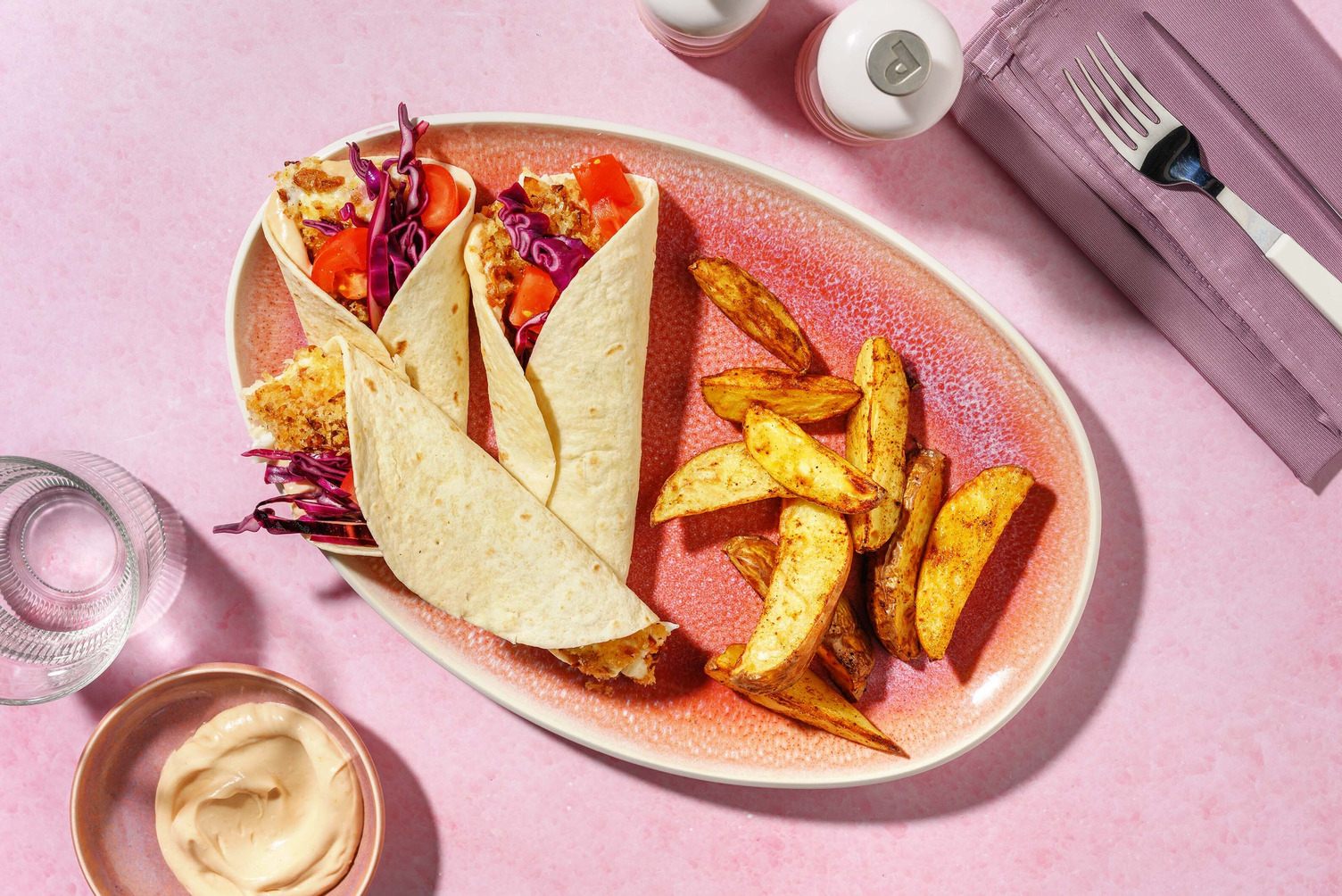 Golden-Crusted BBQ Tilapia Wraps