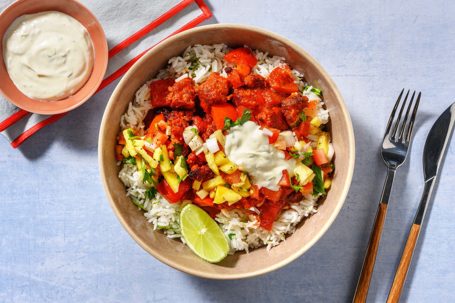 Turkey 'Al Pastor'-Inspired Rice Bowls