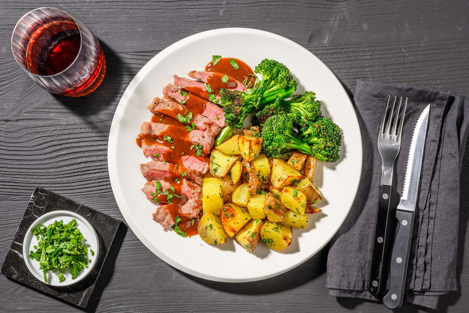 Steak de faux-filet poêlé