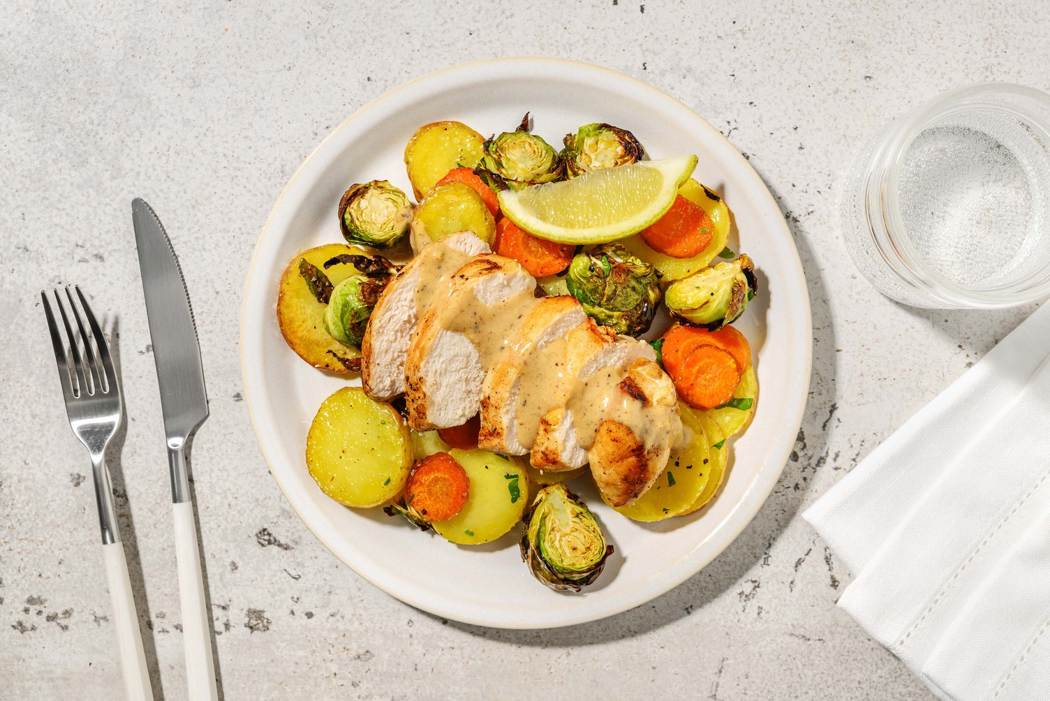 Repas futé : Poulet crémeux au citron et à l'ail