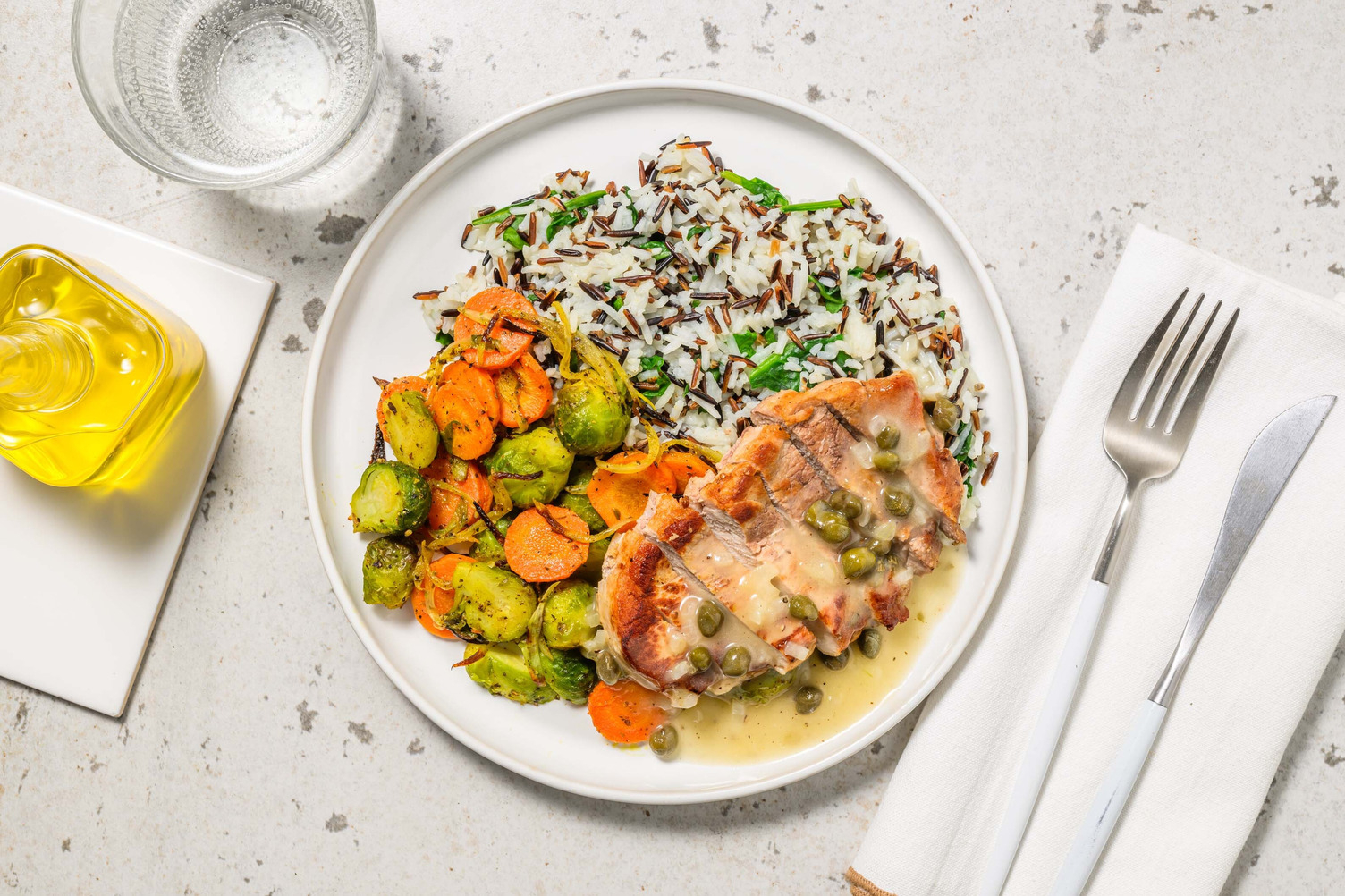 Pork Chops with Savoury Caper Sauce