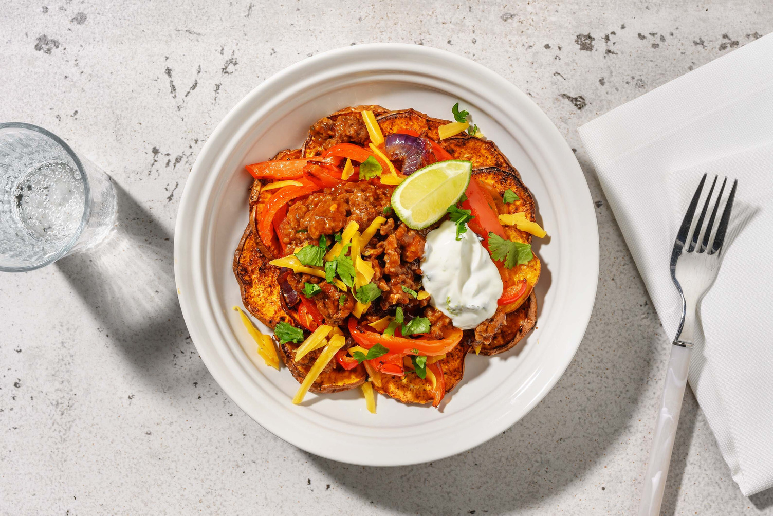 Cheesy Double Beef and Bell Pepper Bowls