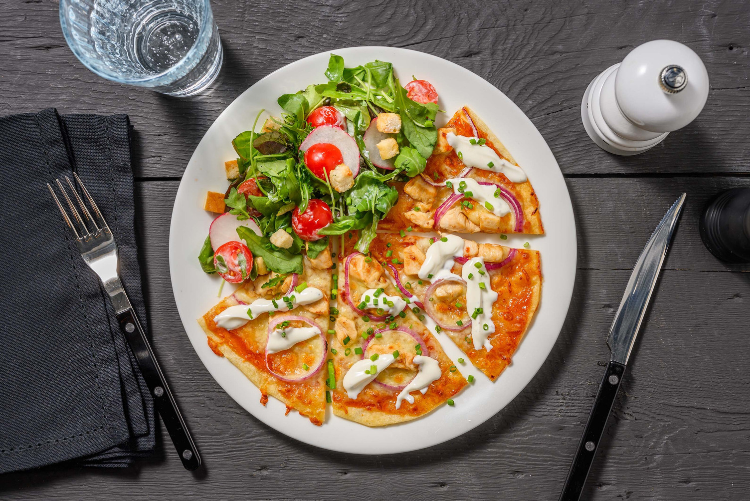 Pizzas au poulet BBQ