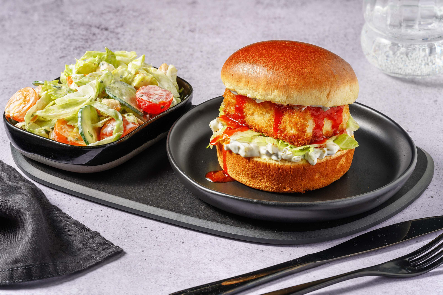 Crispy Buffalo Tofu Sammies