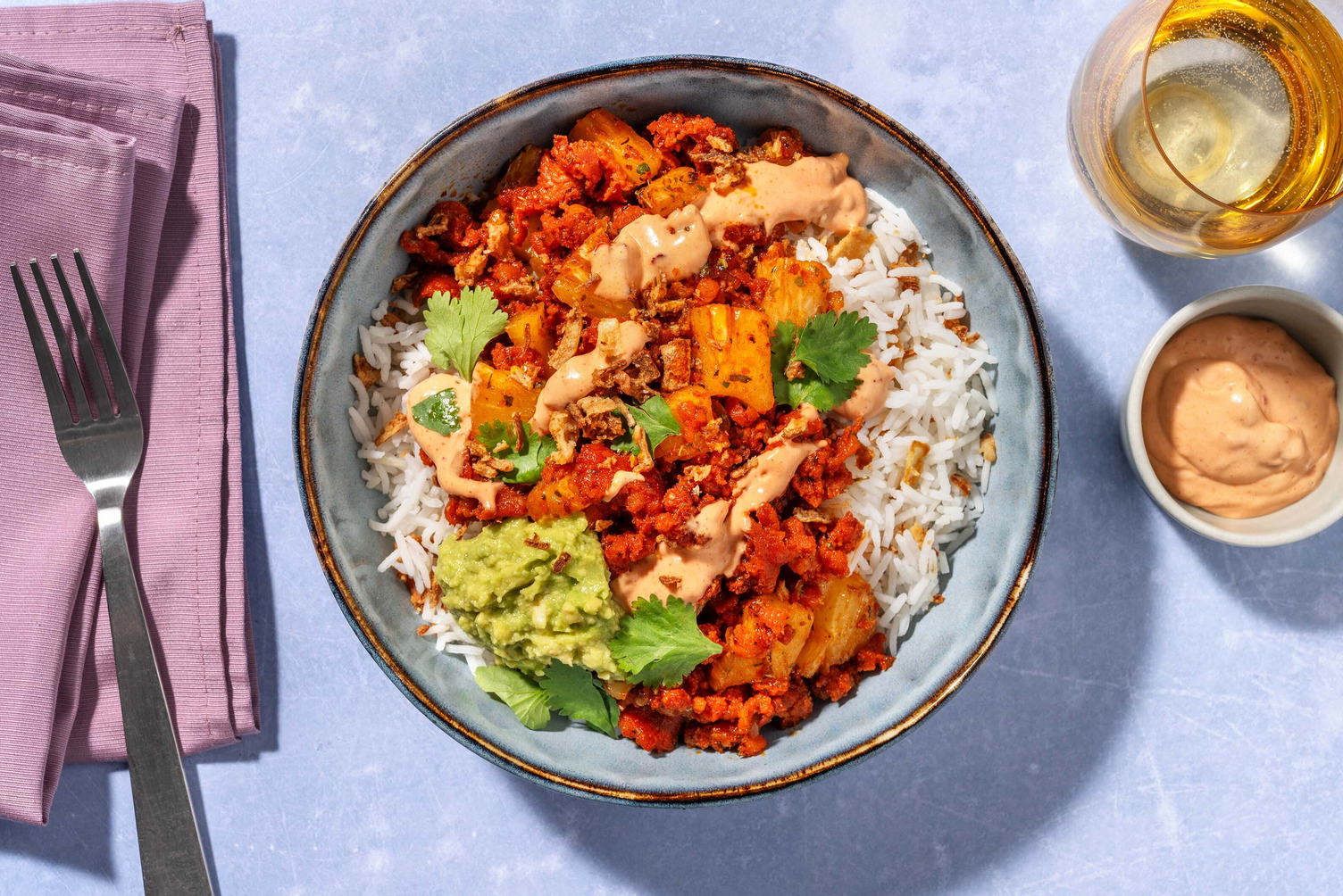 SuperQuick Chorizo-and-Pineapple Bowls