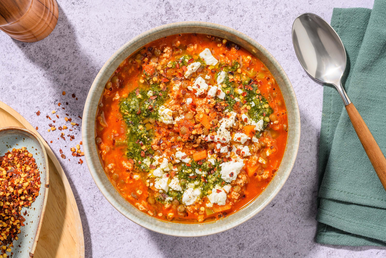 SuperQuick Spicy Beef-and-Lentil Stew