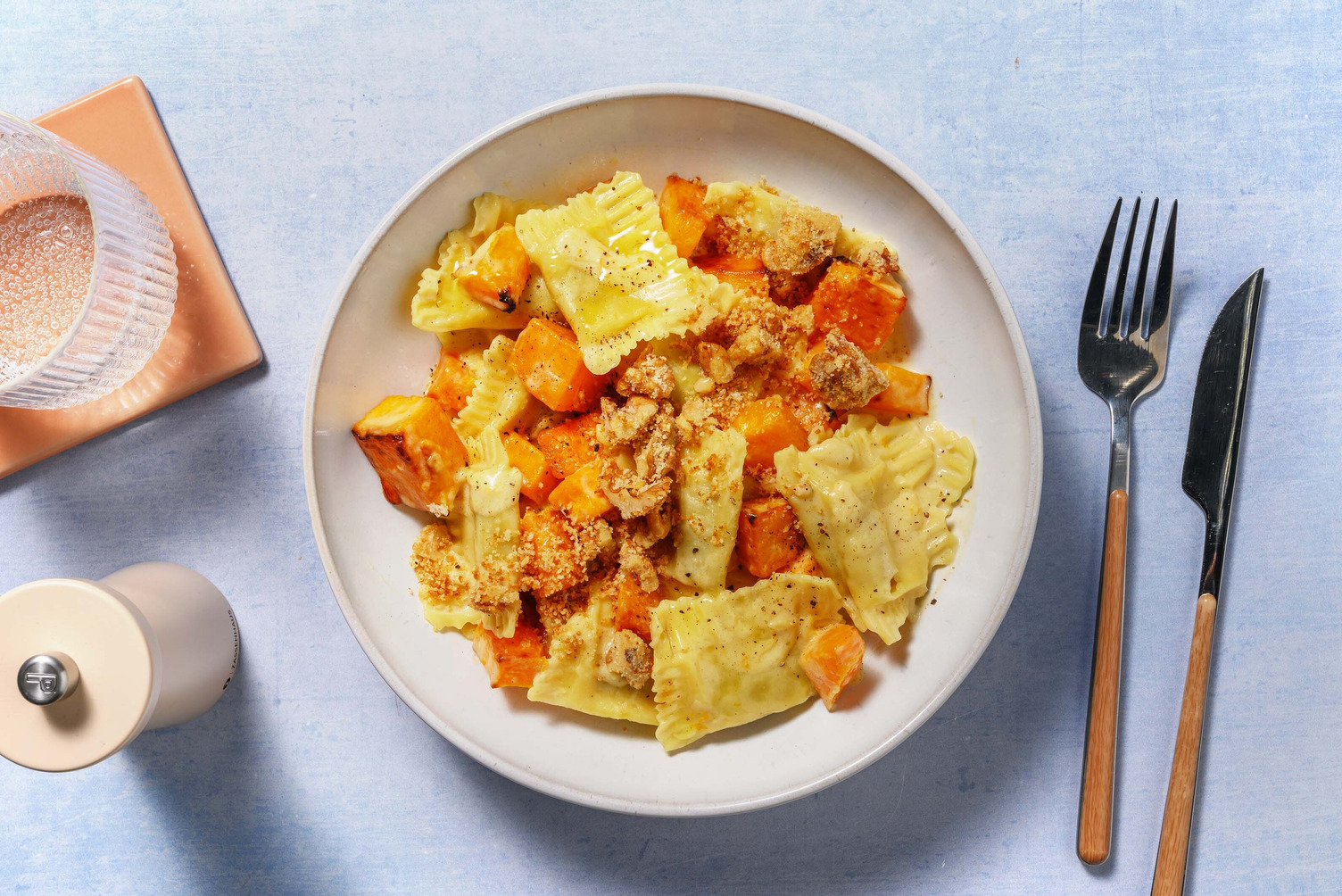 SuperQuick Creamy Butternut Squash Ravioli 